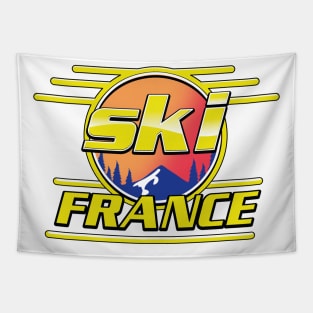 Ski France 80s logo Tapestry