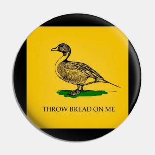 Throw Bread On Me Meme Sticker, Cute Yellow and Green Duck Funny Memes Pin