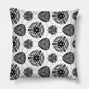 Black and White Bloom Pillow