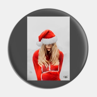 Beautiful Girl Portrait In Santa Claus Costume 3 Pin