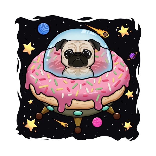 UFO Pug: A Close Encounter of the Pug Kind by Holymayo Tee