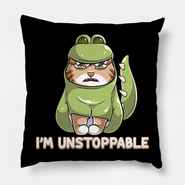 Im Unstoppable 1.0 Pillow by Holycat