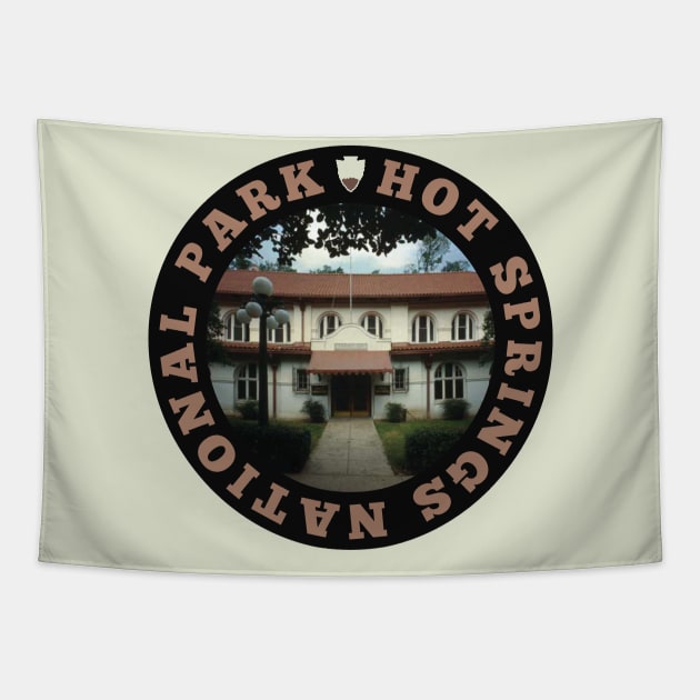 Hot Springs National Park circle Tapestry by nylebuss