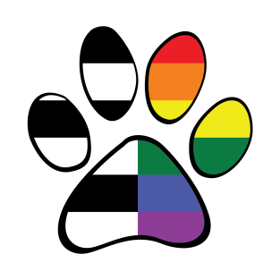 Straight Ally Pride Paw T-Shirt