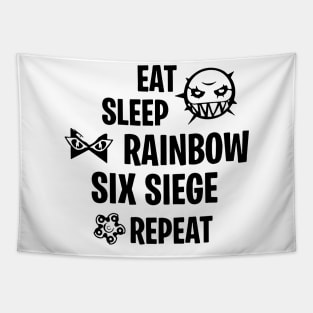 Eat Sleep Rainbow Six Siege Repeat Tapestry