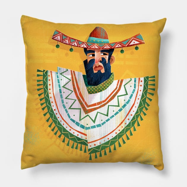 Mexican Sombrero Pillow by Tosik-Art