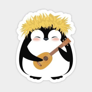 Play ukulele guitar like a penguin. Magnet