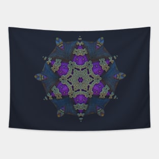 Purple Star Fractal Tapestry