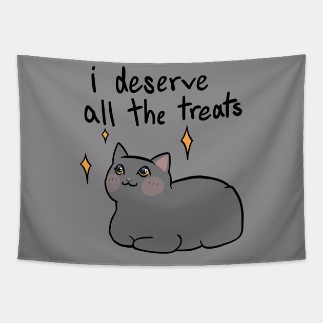 Give Me Treats (black text) Tapestry by ZioCorvid