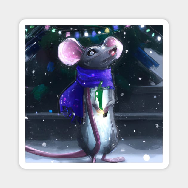 Cute Rat Drawing Magnet by Play Zoo