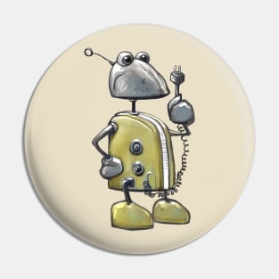 Little Yellow Robot Pin