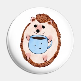 Coffee hedgehog Pin