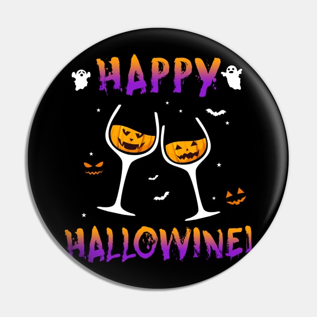 Happy Hallowine Halloween Wine Drinking Pin by Simpsonfft