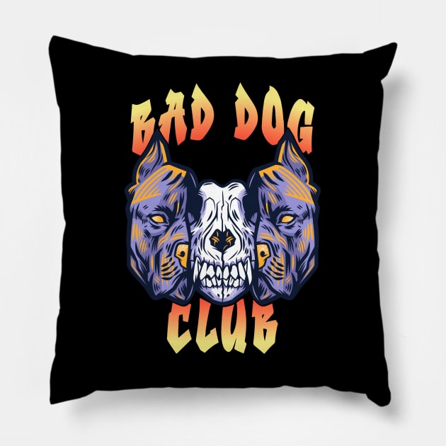 Bad dog club Pillow by Milon store