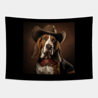 Cowboy Dog - Basset Hound Tapestry