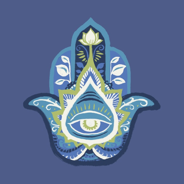 Hamsa Hand - Sapphire(September) by akaneyabushita