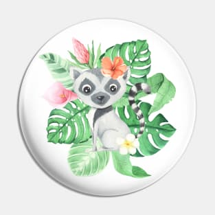 Cute Baby Lemur Madagascar Animal Pin