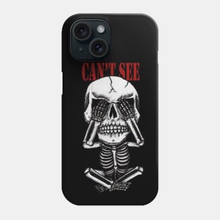 Can't See Skull Phone Case