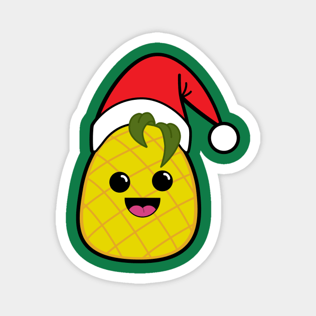 Christmas Pineapple Magnet by CraftyNinja