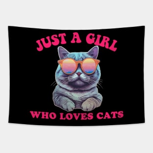 Just A Girl Who Loves Cats Tapestry