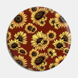 Sunflower Pattern Pin