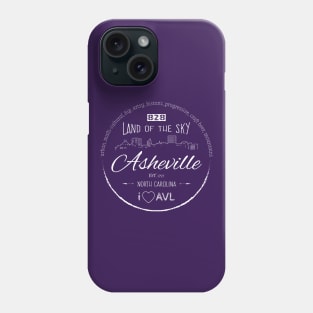 Asheville, NC Word Cloud - WO Purple 16 Phone Case