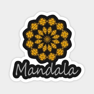 Yoga Mandala Symmetric Flower Pattern Magnet