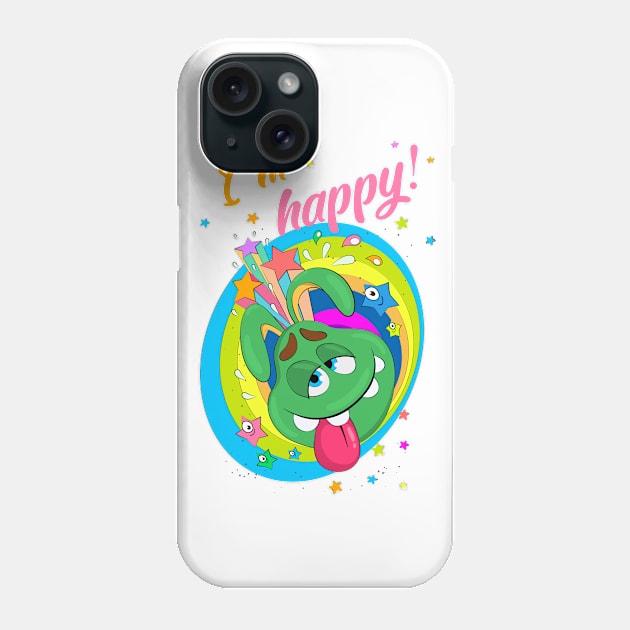 Funny smiling monster Phone Case by AndreKENO