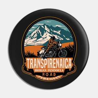 Vintage Motorcycle Transpyrenean Road Pin