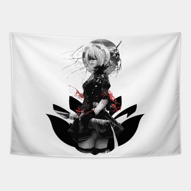 2B Sakura Landscape Tapestry by stingi