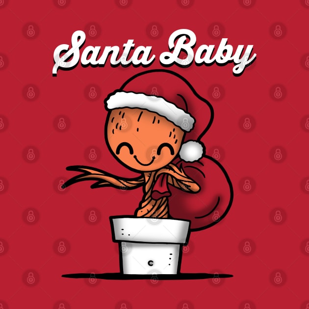 Santa Baby Cute Superhero Alien Christmas Santa Claus by BoggsNicolas