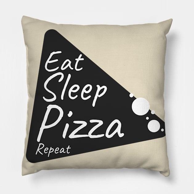 Eat Sleep Pizza Repeat Pillow by Tailor twist