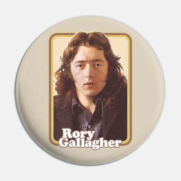 Rory Gallagher / Vintage Look Fanart Design Pin by DankFutura