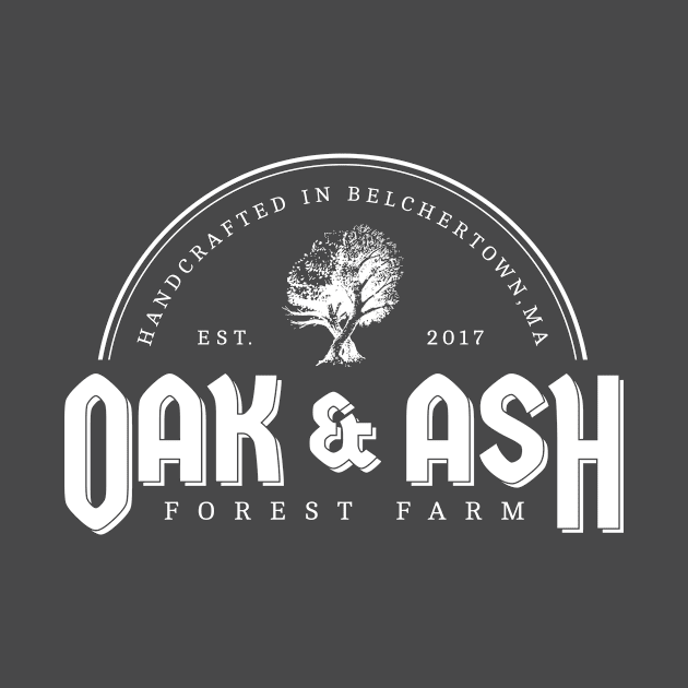 Oak and Ash Farm White Logo by Oak & Ash Farm