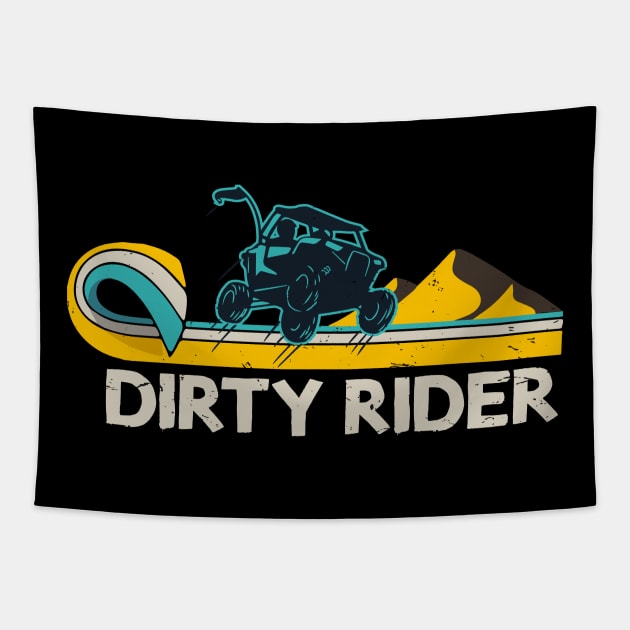 ATV Quad Driver Offroad Motorsport Tapestry by Foxxy Merch