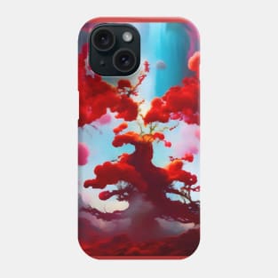 Abstract red trees Phone Case