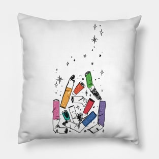 Colorful Cigarette Butts Pillow