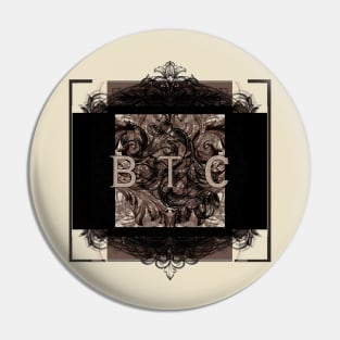 Bitcoin BTC Logo Epic Crest Pin