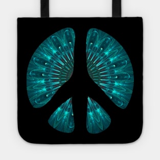 Peace Symbol - Blue Pattern 1 Tote