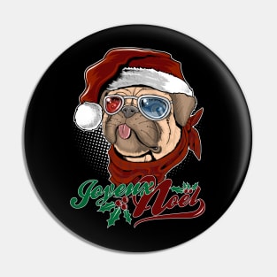 Joyeux noël cute pud dog Pin