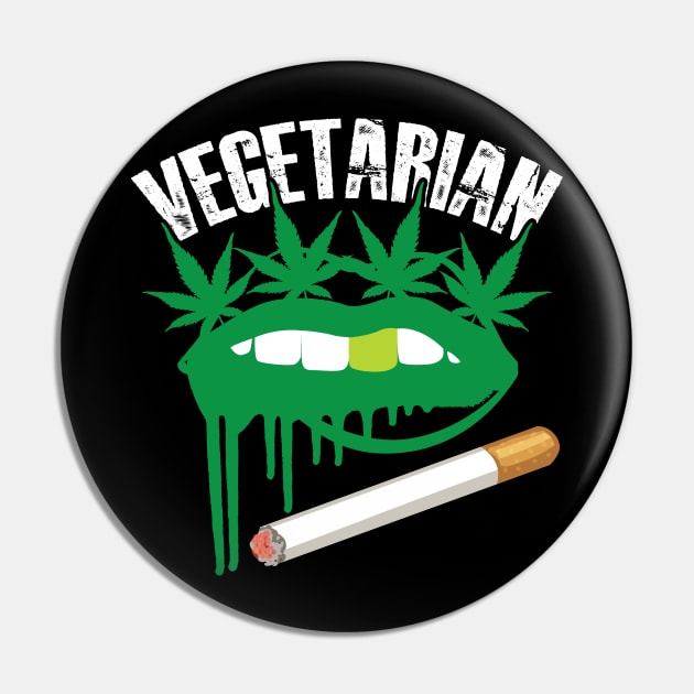 Vegetarian THC Pin by DavidBriotArt
