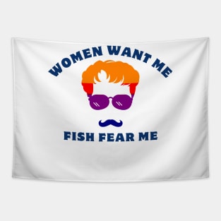 women want me fish fear me Tapestry