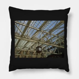 Glasgow Central Train Station Clock Pillow