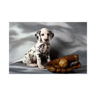 Dalmatian puppy with baseball glove T-Shirt