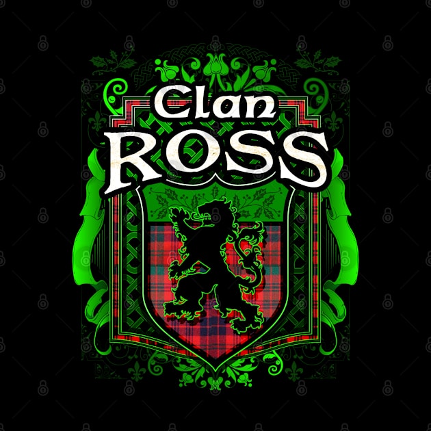 Clan Ross Tartan Lion by Celtic Folk