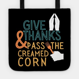 Thanksgiving Turkey Day Dinner Creamed Corn Tote