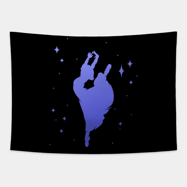 Ballerina Dance Dancer Silhouette Tapestry by Foxxy Merch