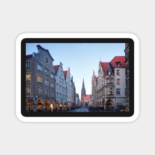 Gabled houses, Prinzipalmarkt, Christmas market, Munster, city, Westphalia Magnet