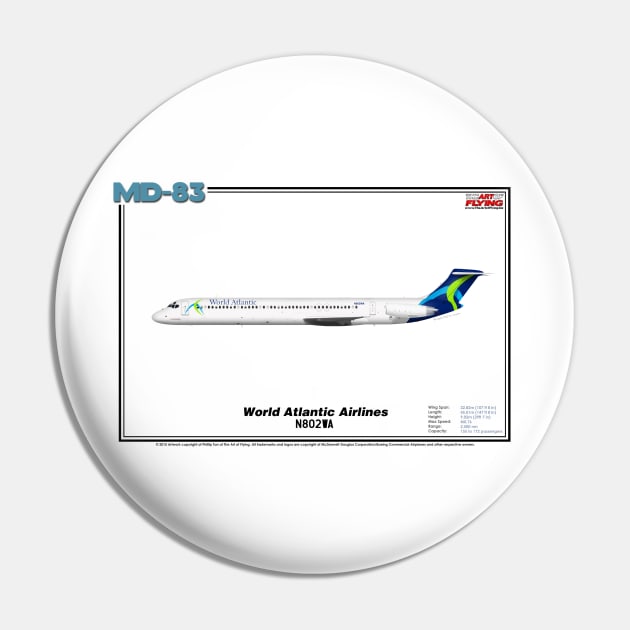 McDonnell Douglas MD-83 - World Atlantic Airlines (Art Print) Pin by TheArtofFlying