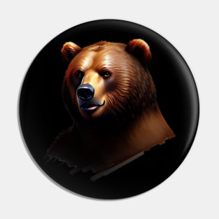 Bear portrait Pin